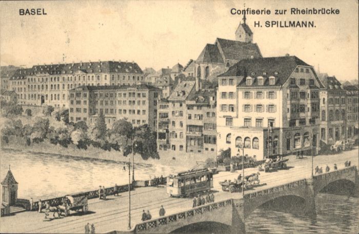 Basel BS Basel Rheinbruecke Strassenbahn