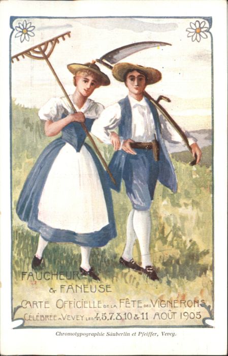 Vevey VD Vevey [Handschriftlich] Faucheur Faneuse