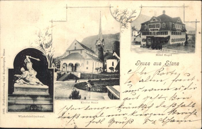 Stans NW Stans Winkelried Denkmal Kirche Hotel Engel