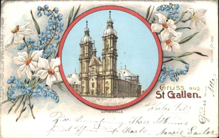 St Gallen SG St Gallen Kathedrale Blumen