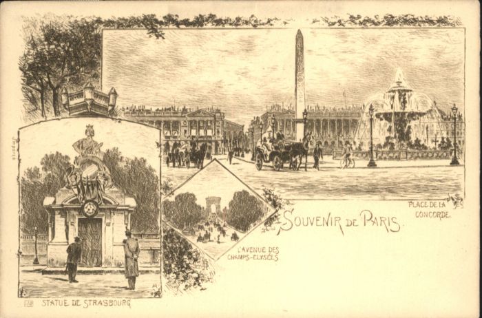 Paris Statue de Strasbourg Avenue des Champs-