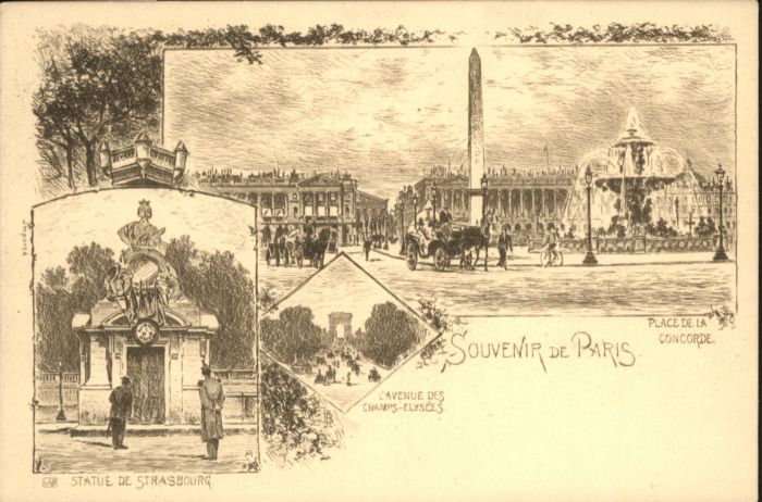 Paris Statue de Strasbourg Avenue des Champs-