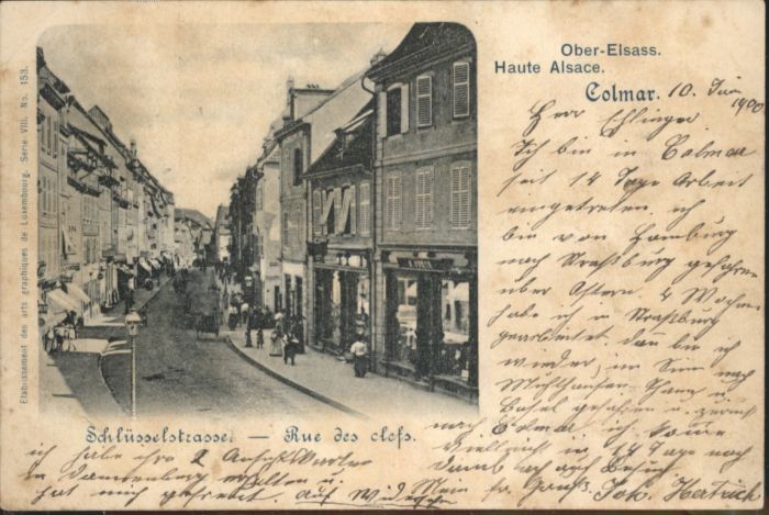 Colmar Haut Rhin Elsass Colmar Schlüsselstrasse Rue des Clefs