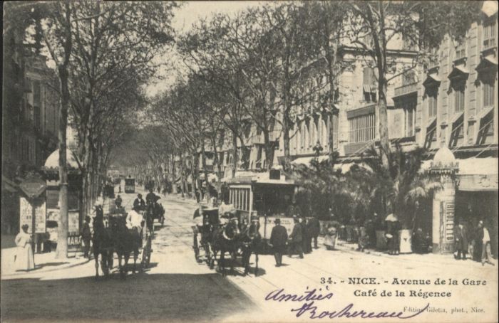Nice Alpes Maritimes Nice Avenue de la Gare Cafe de la Regen