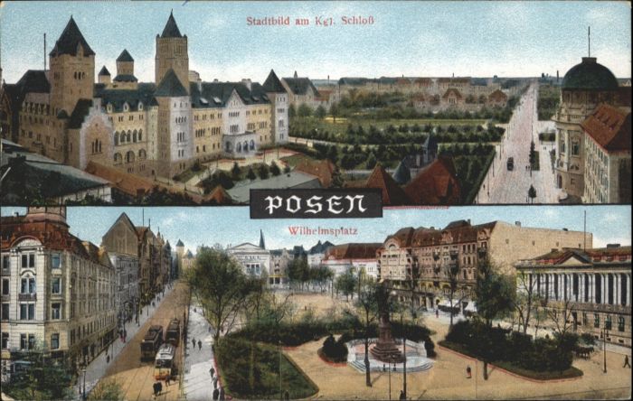 Posen Poznan Posen Strassenbahn Schloss Wilhelmsplat