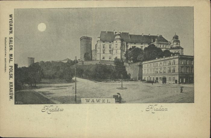 Krakow Krakau Krakow Wawel Krakau Mondscheinkarte