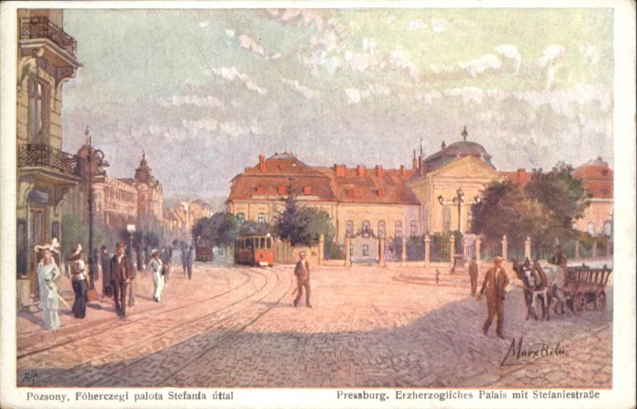 Bratislava Pressburg Pozsony Pozsony Strassenbahn Pressburg Föhercze