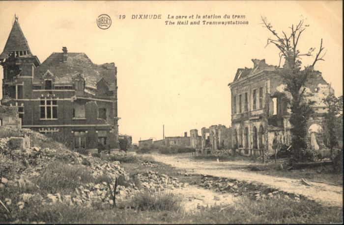 Dixmude Gare Station Tram Zerstörung