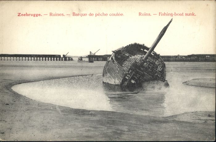 Zeebrugge Barque Peche Ruines