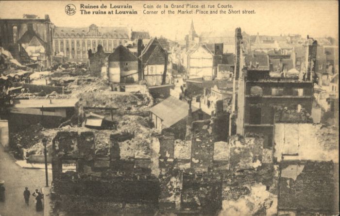 Louvain Flandre Louvain Rue Courte Grand Place Ruines Z