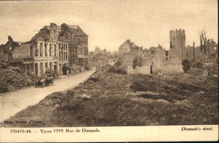 Ypern Ypres Ypres Rue Dixmude Zerstoerung