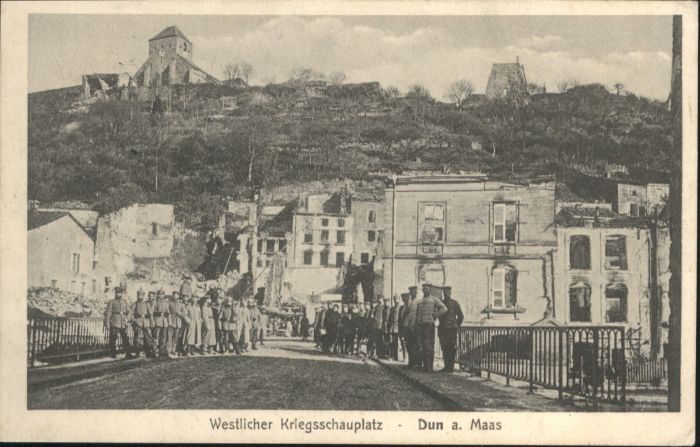 Dun-sur-Meuse Dun Maas Soldaten Zerstörung