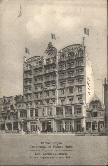 Blankenberghe Digue Mer Continental Palace Hotel