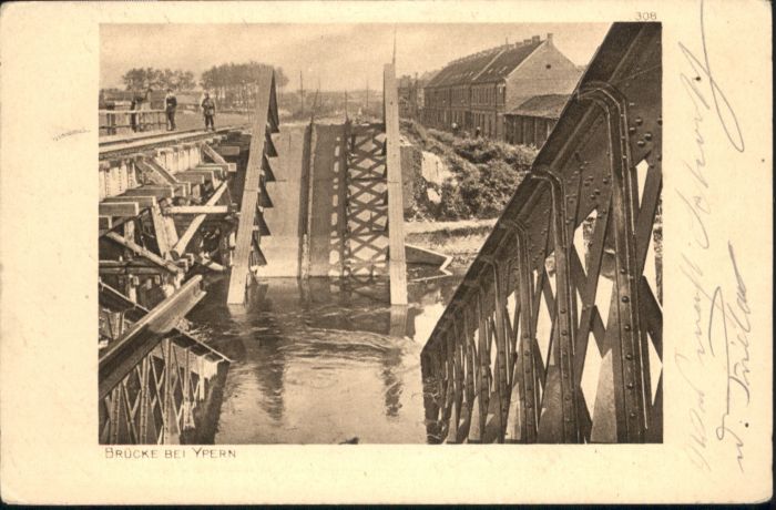 Ypern Ypres Ypern Bruecke Zerstoerung x