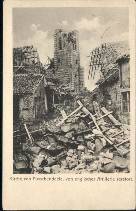 Passchendaele Kirche Zerstörung