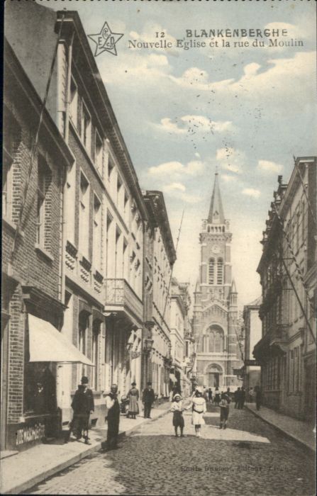 Blankenberghe Eglise Rue Moulin