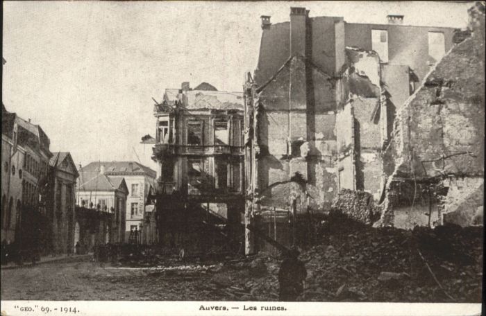Anvers Antwerpen Anvers Ruines Zerstörung