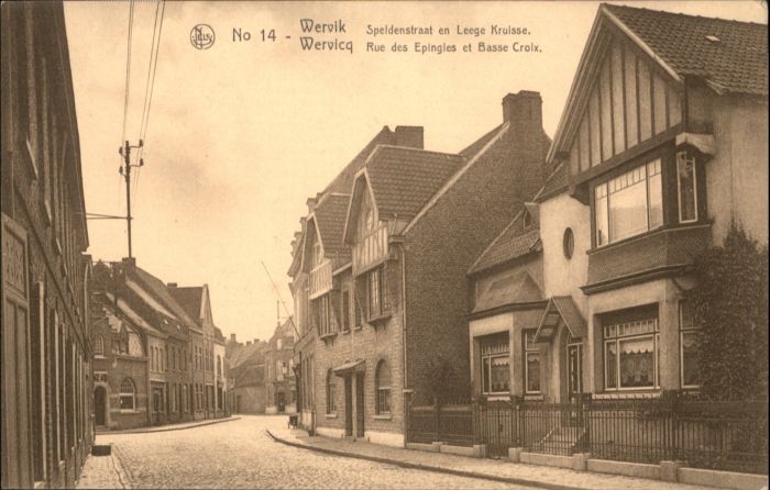 Wervicq Wervik Speldenstraat Leege Kruisse Rue