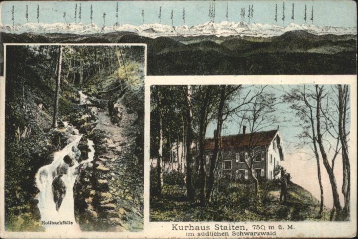 Schlaechtenhaus Stempelabschlag] Höllbachfälle Kurhaus