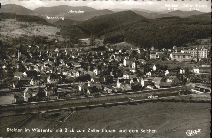 Steinen Wiesental Steinen Fliegeraufnahme Endenburg Lehna