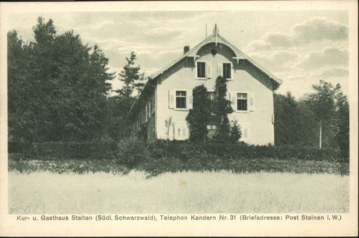 Steinen Wiesental Steinen Gasthaus Stalten