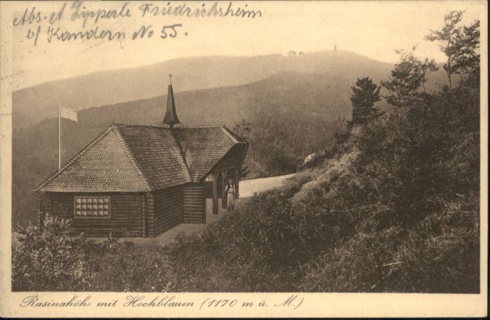 Marzell [handschriftlich] Rasinahöhe Hochblauen