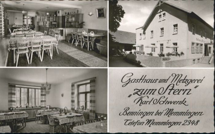 Benningen Memmingen Gasthaus Metzgerei zum Stern