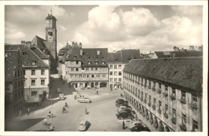 Memmingen Bayern Steuerhaus St Martinskirche Marktplatz