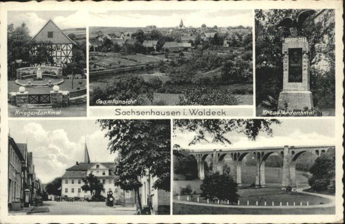 Sachsenhausen Waldeck Krieger Denkmal Kreusler Denkmal Viaduk