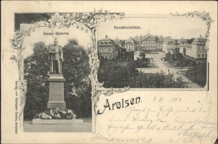 Bad Arolsen Kaiser Denkmal Residenz Schloss