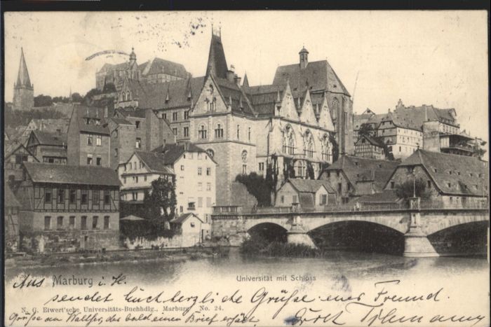 Marburg Lahn Marburg Universität Schloss Brücke x