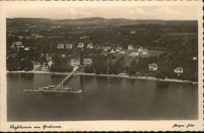 Kressbronn Bodensee Fliegeraufnahme Dampfer
