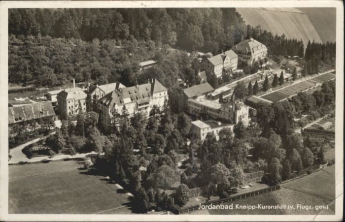 Jordanbad Fliegeraufnahme Kneippkuranstalt