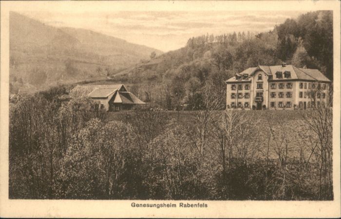 Schoenau Schwarzwald Stempelabschlag] Genesungsheim Rabenfel