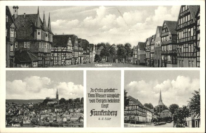 Frankenberg Eder Obermarkt Untermarkt