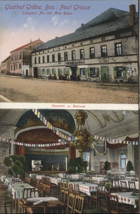 Riesa Sachsen Riesa Gasthof Gröba Konzert Ballsaal