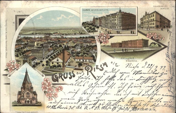 Riesa Sachsen Riesa Kaiser Wilhelm Platz Knabenschule