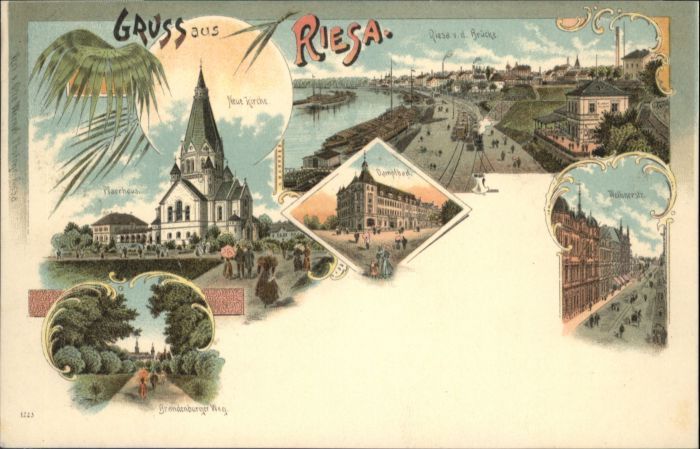 Riesa Sachsen Riesa Kirche Brücke Pfarrhaus Welliners