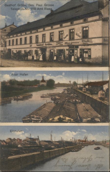 Riesa Sachsen Riesa Gasthof Gröba Hafen Elbhafen