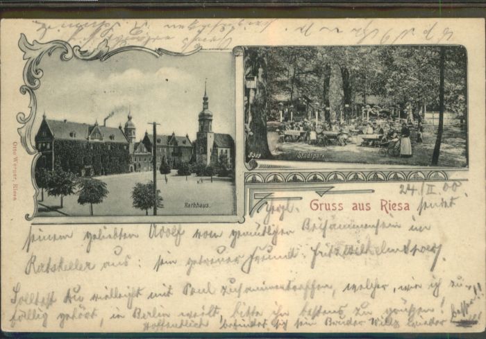 Riesa Sachsen Riesa Rathaus Stadtpark