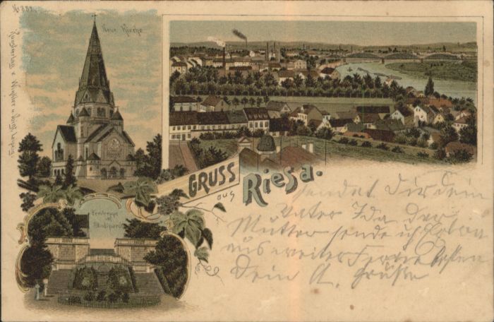 Riesa Sachsen Riesa Freitreppe Stadtpark Kirche