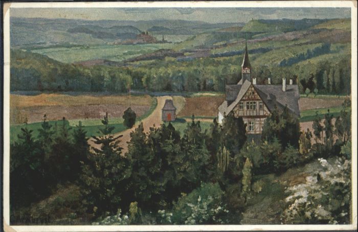 Marburg Lahn Marburg Burg Ruine Frauenberg Künstler