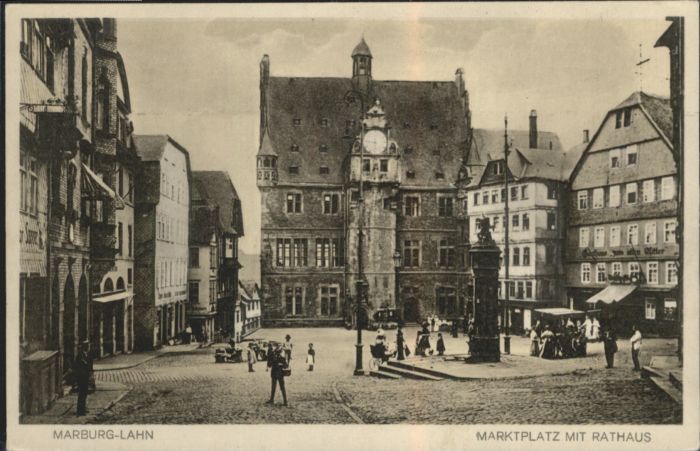 Marburg Lahn Marburg Marktplatz Rathaus Gustav Zierm