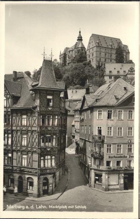 Marburg Lahn Marburg Marktplatz Schloss