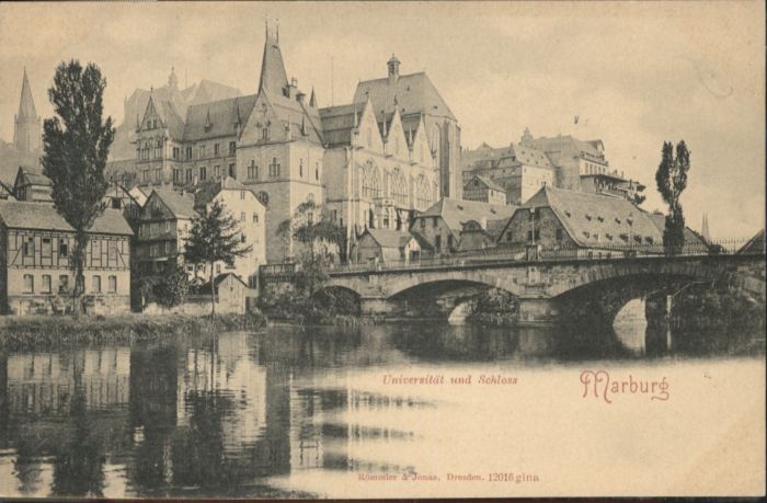 Marburg Lahn Marburg Schloss Universität Brücke *
