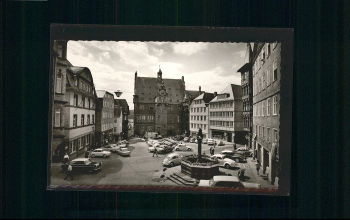 Marburg Lahn Marburg Marktplatz Brunnen