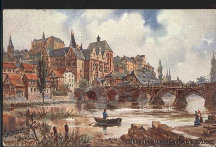 Marburg Lahn Marburg Brücke Künstler Charles Flower