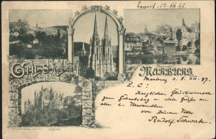 Marburg Lahn Marburg Schloss Universität St Elisabet