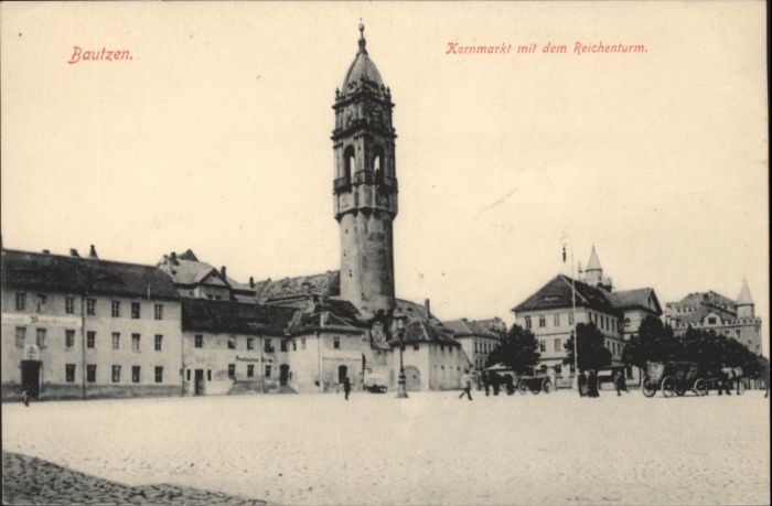 Bautzen Sachsen Kornmarkt Reichenturm Kutsche