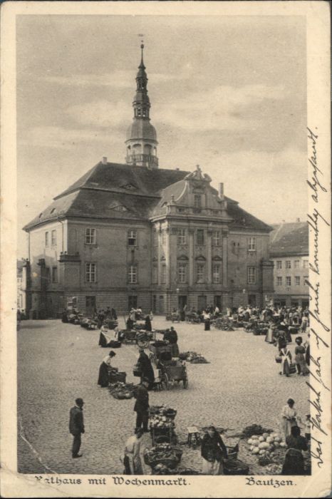 Bautzen Sachsen Rathaus Wochenmarkt